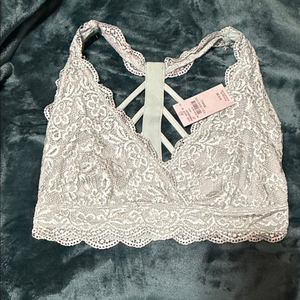 Daytrip Lace Bralette in sea foam green